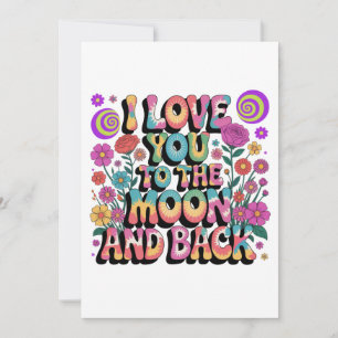Ich liebe dich bis zum Mond und zurück Einladung