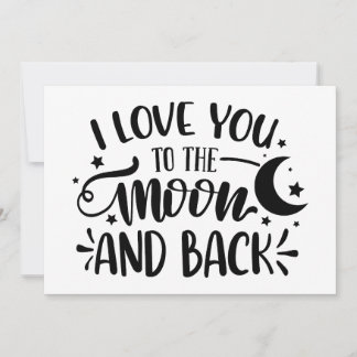 Ich liebe dich bis zum Mond und zurück Einladung