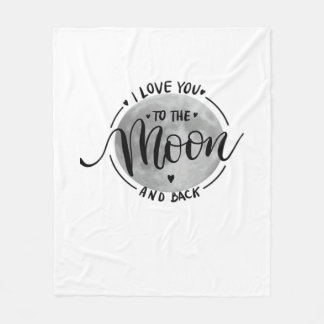 Ich liebe dich bis zum Mond und zurück Elegantes a Fleecedecke