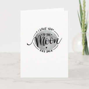 Ich liebe dich bis zum Mond und zurück Elegantes a Karte