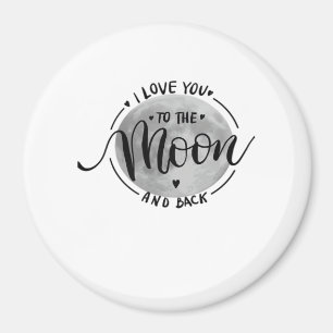 Ich liebe dich bis zum Mond und zurück Elegantes a Magnet