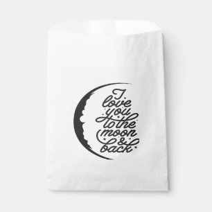 Ich liebe dich bis zum Mond und zurück Elegantes S Geschenktütchen