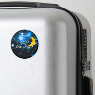 Ich liebe dich bis zum Mond und zurück, farbenfroh Magnet