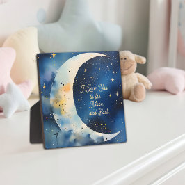 Ich liebe dich bis zum Mond und zurück Fotoplatte