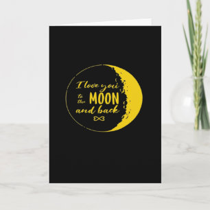 Ich liebe dich bis zum Mond und zurück Halbmond Ro Karte