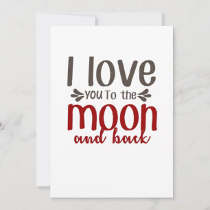 Ich liebe dich bis zum Mond und zurück Herzlich El Feiertagskarte