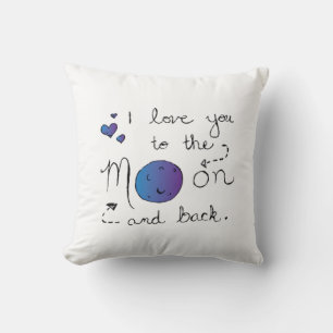 Ich liebe dich bis zum Mond und zurück Herzliches Kissen