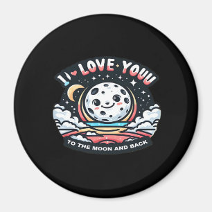 Ich liebe dich bis zum Mond und zurück herzliches  Magnet