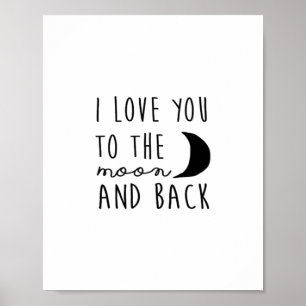 Ich liebe dich bis zum Mond und zurück Herzliches  Poster