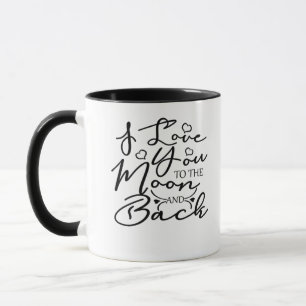 Ich liebe dich bis zum Mond und zurück Herzliches Tasse