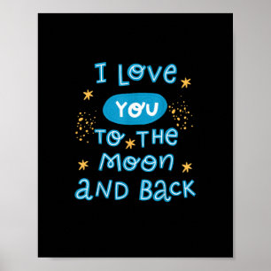 Ich liebe dich bis zum Mond und zurück im authenti Poster