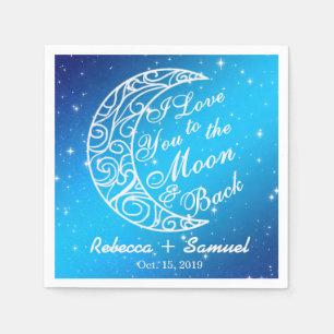 "Ich liebe dich bis zum Mond und zurück" Individue Serviette
