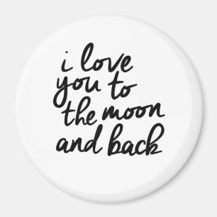 Ich liebe dich bis zum Mond und zurück Inspiration Magnet
