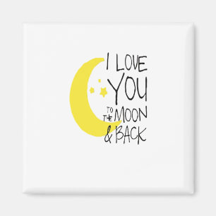 Ich liebe dich bis zum Mond und zurück Klassisch r Magnet