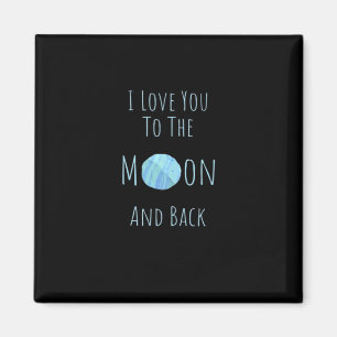 Ich liebe dich bis zum Mond und zurück Klassischer Magnet