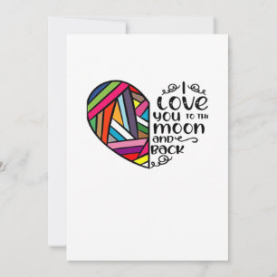 Ich liebe dich bis zum Mond und zurück Klassisches Feiertagskarte