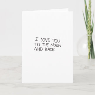 Ich liebe dich bis zum Mond und zurück künstlerisc Karte