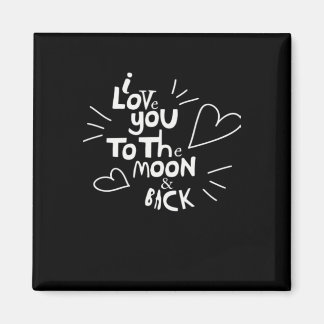 Ich liebe dich bis zum Mond und zurück Liebhaber-S Magnet