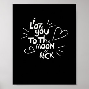 Ich liebe dich bis zum Mond und zurück Liebhaber-S Poster