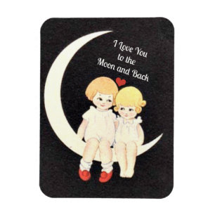 Ich liebe dich bis zum Mond und zurück Magnet