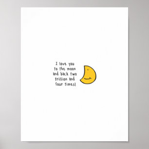 Ich liebe dich bis zum Mond und zurück Minimal Des Poster