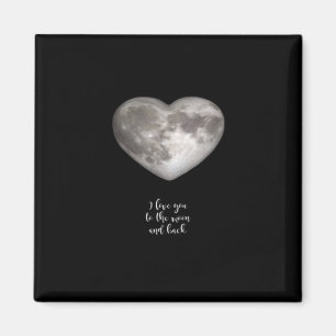 Ich liebe dich bis zum Mond und zurück Minimalisti Magnet