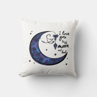 Ich liebe dich bis zum Mond und zurück Modern Clas Kissen