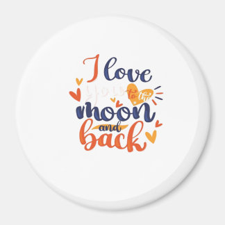 Ich liebe dich bis zum Mond und zurück Moderne rom Magnet