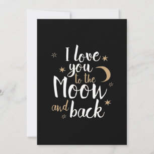 Ich liebe dich bis zum Mond und zurück - nachdenkl Feiertagskarte