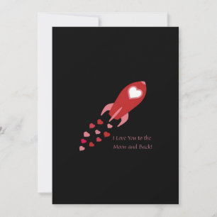 Ich liebe dich bis zum Mond und zurück Raketenschi Feiertagskarte