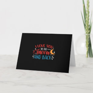Ich liebe dich bis zum Mond und zurück Romantische Karte