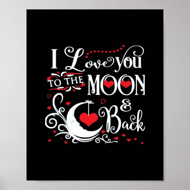 Ich liebe dich bis zum Mond und zurück Romantische Poster (Vorne)