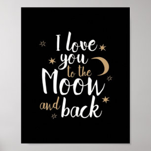Ich liebe dich bis zum Mond und zurück Rücksichtsv Poster