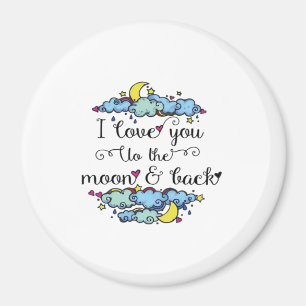 Ich liebe dich bis zum Mond und zurück Soft Elegan Magnet