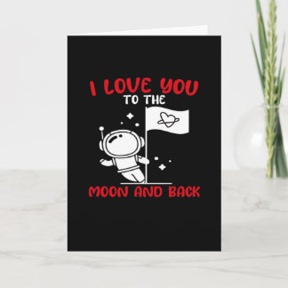 Ich liebe dich bis zum Mond und zurück Spielerei z Karte