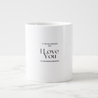 Ich liebe dich bis zum Mond und zurück Süße weiße Jumbo-Tasse