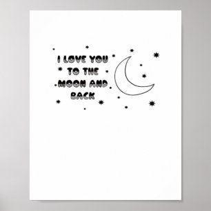 Ich liebe dich bis zum Mond und zurück Süßer zeitl Poster