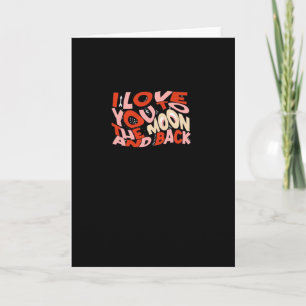 Ich liebe dich bis zum Mond und zurück Valentins-D Karte