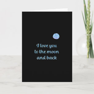 Ich liebe dich bis zum Mond und zurück Wasserfarbe Karte