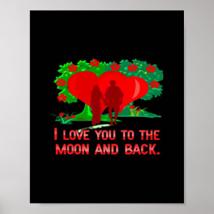 Ich liebe dich bis zum Mond und zurück Zeitloser K Poster