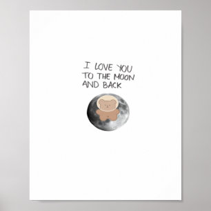 Ich liebe dich bis zum Mond und zurück Zeitloser K Poster