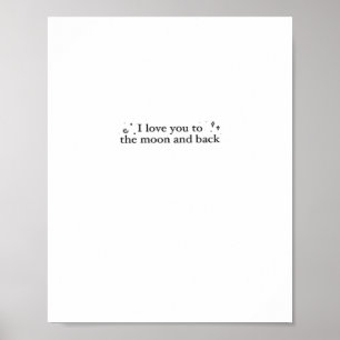 Ich liebe dich bis zum Mond und zurück Zeitloser R Poster