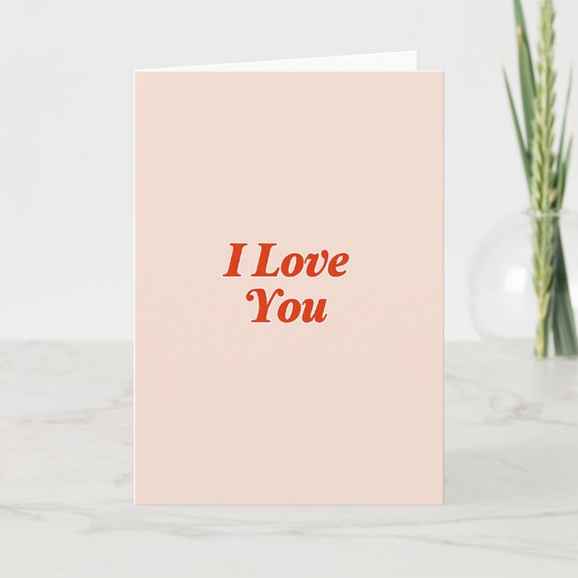 Ich liebe Dich Blush Pink Karte (Vorderseite)