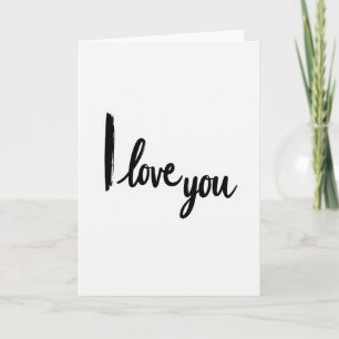 Ich liebe dich Brush Script Karte