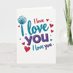 Ich liebe dich Bubble Hearts Karte