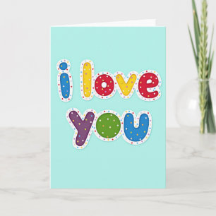 Ich liebe dich bunte lustige Karte