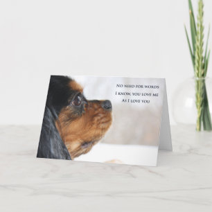 Ich liebe dich Cavalier King Charles Spaniel Karte
