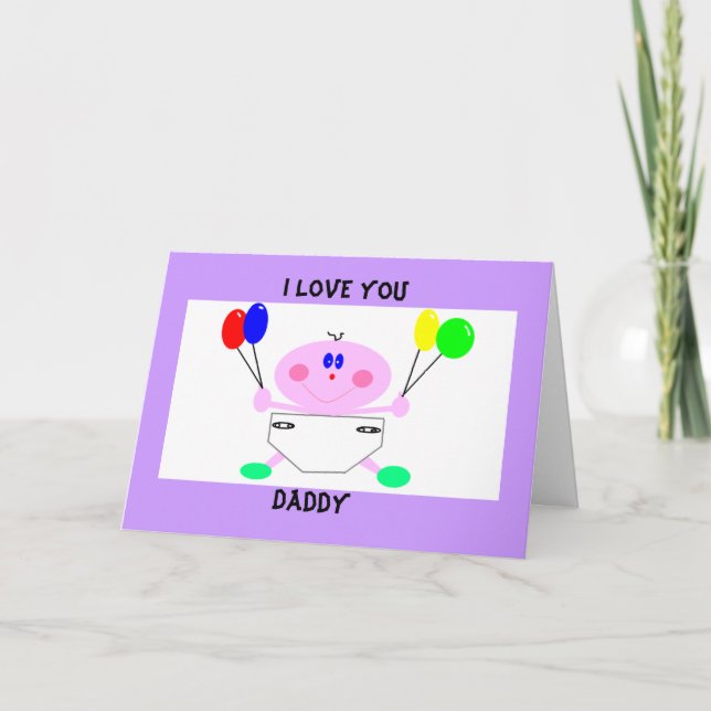 Ich Liebe dich, Daddy Karte (Vorderseite)