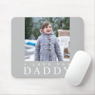 Ich liebe dich Daddy Kind Foto Vater-Tag Mousepad