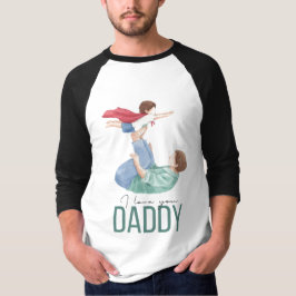 Ich liebe dich Daddy Superheld Vater und Kind Ragl T-Shirt